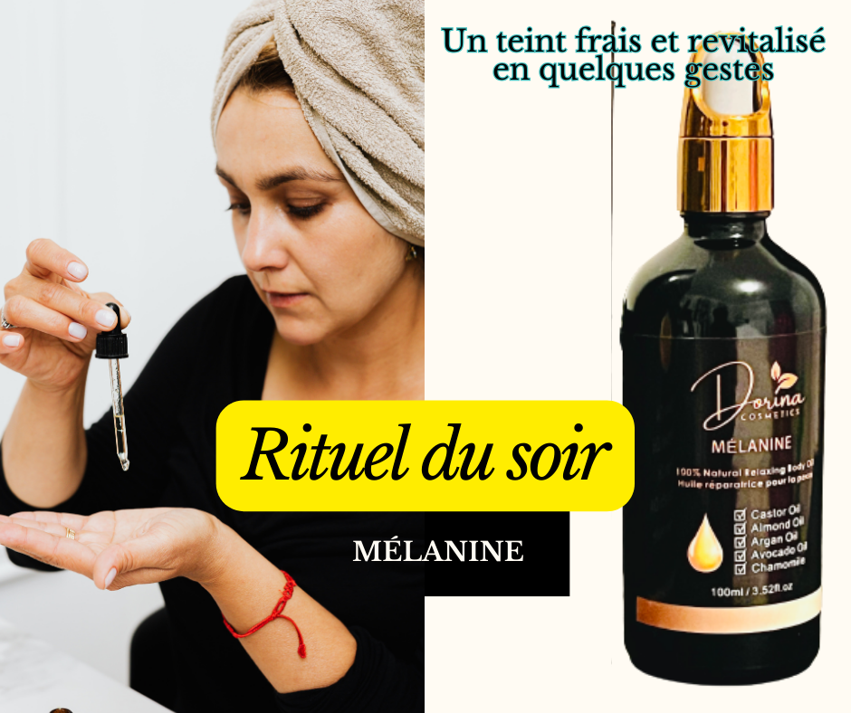 * Melanin - restorative oil for body care and massages